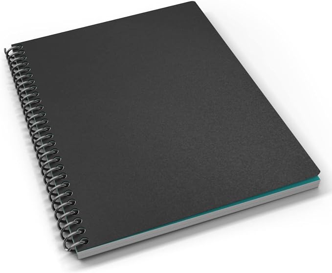 Binditek 16 Mil Leather-Textured Polycovers, 8.75x11.25, Black, 50 Pack | Leather-Textured Binding Covers, 8.75 x 11.25 Inches Oversize, Plastic Binding Presentation Covers, Square Corners, Unpunched