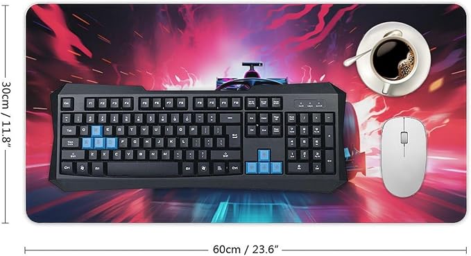 Large Mouse Pad F1 Racing Desk Mat Computer Accessories Gaming Office Organizers Supplies Decor Essentials Keyboard Pads for Desk Rubber 30x60cm
