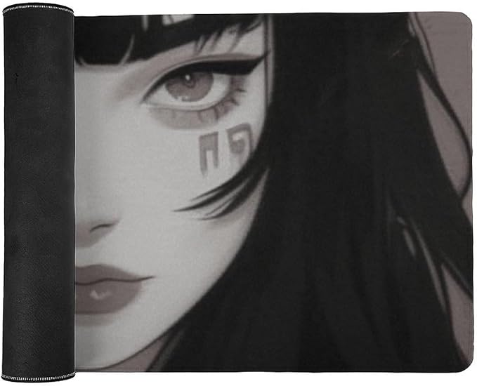 Large Mouse Pad Gaming Mousepad Female Samurai Anime Girl Cool Retro Japanese Desk Mat Big Mousepad Extended Keyboard Computer Pad Office Desk Organizers and Accessories 40x90cm, Style