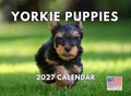 Yorkie Puppy Calendar 2027 Yorkshire Terrier Monthly Wall Calender 12 Month