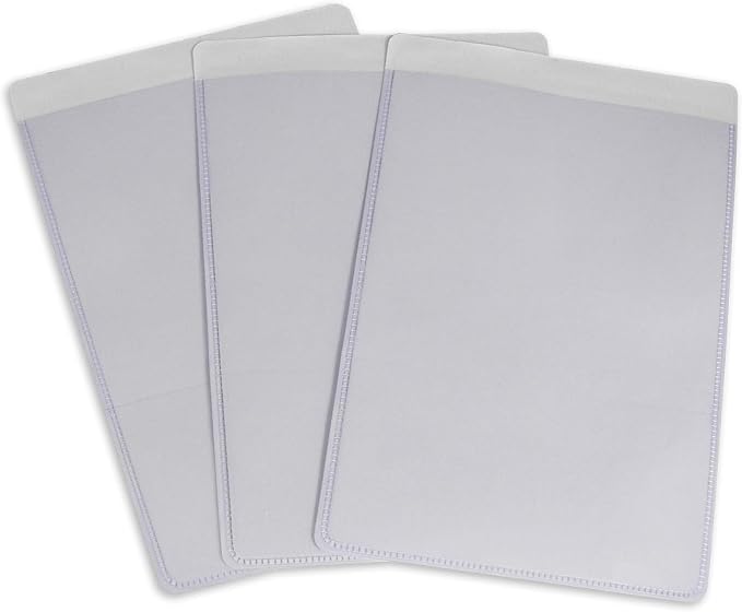 C-Line Self-Adhesive Shop Ticket Holders, 5 x 8 Inches, Clear, 50 per Box (70058) (Pack of 5)