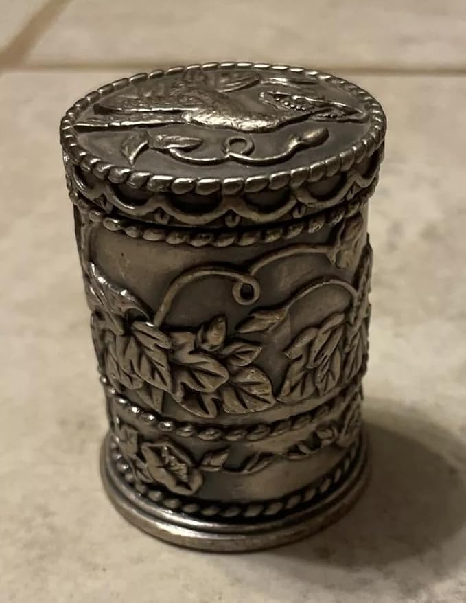 United States Postal Service Floral Metal Stamp Coil Dispenser (Holds a Roll of Forever Postage Stamps) Holder (Hummingbird Pewter)