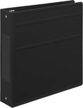Carstens 2-Inch Heavy Duty 3-Ring Binder - Side Opening, Black, Durable Plastic, Precision No-Gap Rings, Waterproof Covers, No Pockets, Holds 300 Letter-Sized Sheets, BPA-Free, Made in USA (5829-3R)