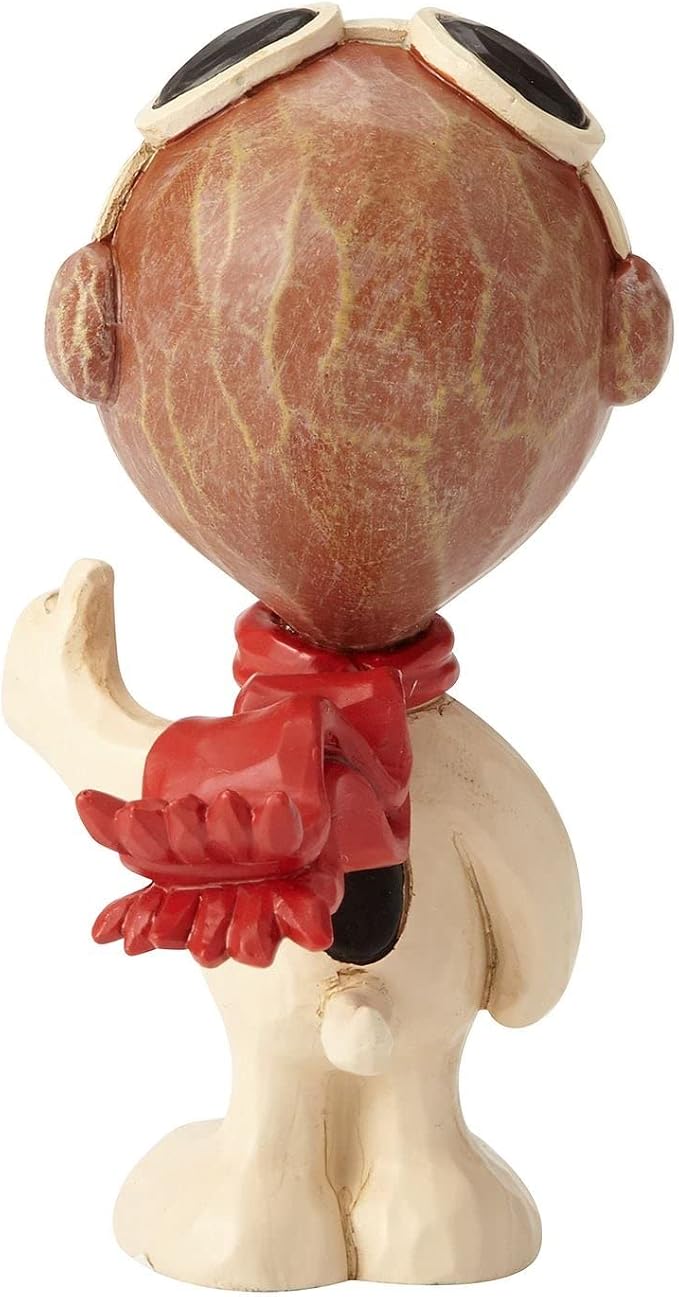 Enesco Jim Shore Peanuts Snoopy Flying Ace Miniature Figurine, 3 Inch, Multicolor