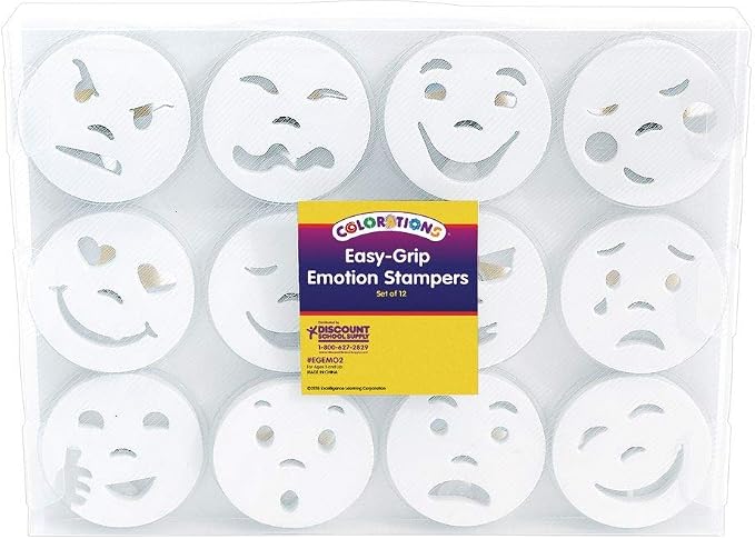 Colorations Easy-Grip Emotion Stampers Set of 12