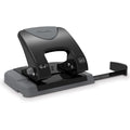 Swingline 2 Hole Punch, 20 Sheet Capacity Hole Puncher, Paper Punch, SmartTouch Low Effort Comfort Handle, Alignment Guide, Black & Gray (74135)