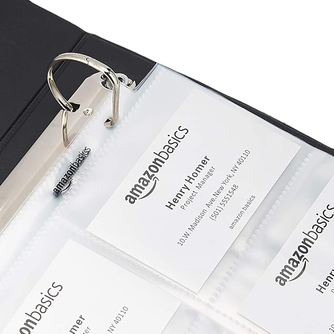 Amazon Basics 9-Sleeve Trading Card Protectors for 3 Ring Binder, Clear, 500-Pack