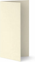 100 Pack Elegant Natural Cream Linen 8.5" x 11" Scored Cardstock Paper – Folds to 4.25" x 11" – Menu & Program Paper – Inkjet & Laser Printer Compatible – Made in USA