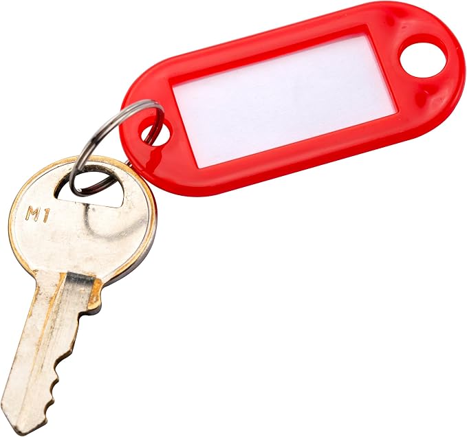 Barska Multi-Purpose Key Tags with Write-On Labels & Ring Holders - 50 Colored Tags