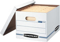 Bankers Box Stor/File Storage Boxes, Letter/Legal Size, Lift-Off Lid, 60% Recycled Corrugated, White/Blue, 20/Pack, 2-Pack (40 Boxes Total)