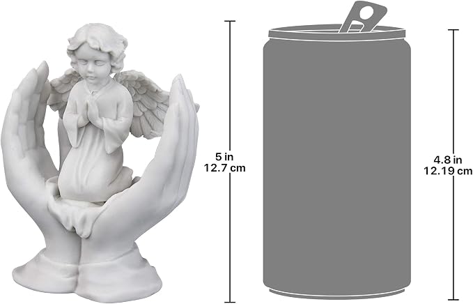 Design Toscano Prayers of an Angel Bonded Marble Statue
