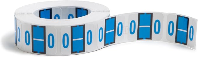 Smead BCCR Bar-Style Color-Coded Alphabetic Label, O, Label Roll, Blue, 500 Labels per Roll, (67085)