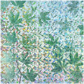 rabbitgoo Rainbow Window Privacy Film Decorative Stained Glass Diamond Pattern Window Sticker with Iridescent Tint Non-Adhesive Static Cling for Home Office Bathroom, Green Leaf 23.6 x 78.7 inch