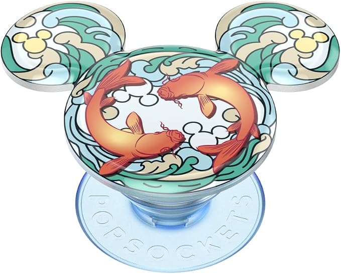 PopSockets Adhesive Phone Grip, Holder- Mickey Koi | Secure Comfortable Hold, Anti-Drop, Kickstand, Disney, Mickey Mouse, Minnie, Fun, Cool, Unique