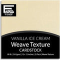 Vanilla Ice Cream—12x12 Textured Cardstock | 80lb Textured Cream - White Scrapbook Paper | Premium Cardstock for Cricut Cutting | 25 Sheets