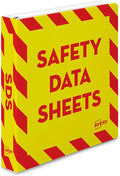 Avery® Heavy-Duty SDS Binder, 1.5" Rings, 1 Yellow/Red Border Binder | For Heavy School, Industrial and Office Use, DuraHinge Tear-Resistant Spine, DuraEdge Split-Resistant Sides, Nonstick Cover
