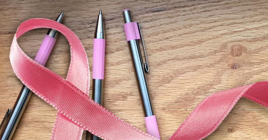 Zebra Pen F-301 BCA Pink Retractable Ballpoint Pen, Black Ink, 0.7mm, 2-Pk