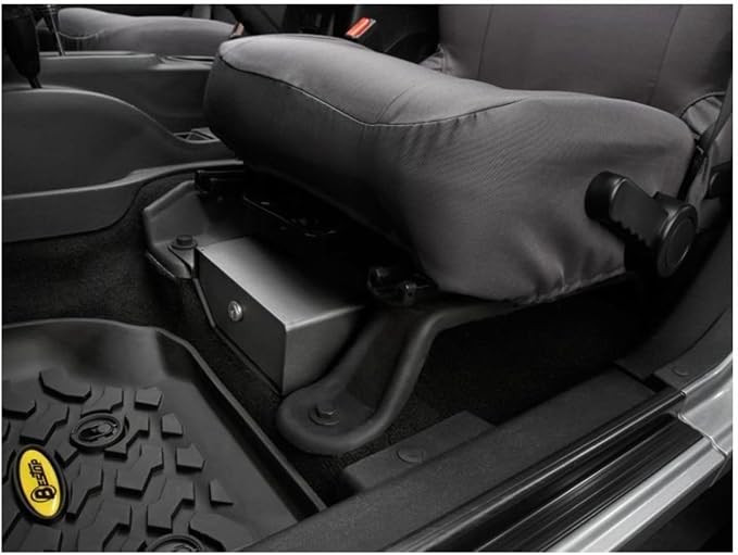 Bestop Underseat Lock Box 4264001 for Jeep Wrangler JK 2-Door 2007-2010 | Fits Jeep Wrangler JK, 2-Door, driver side, 2007-2010, 1-Year Warranty