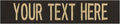 Northern Safari Custom Uniform Name Tapes Solid Colors. Dark Brown Fabric, 3.5 Inch Sew on