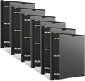 INFUN 1.5 Inch Telescoping 3 Ring Binder - 6PCS, Flexible Round Binder with Customizable Front Cover and Clear Catalog Pocket, 1.5Inch Rings, Black–Perfect for School, Office & Home