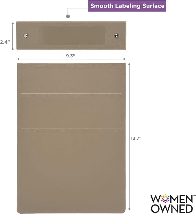 Carstens 2-Inch Heavy Duty 3-Ring Binder - Top Opening, Sand, Durable Plastic, Precision No-Gap Rings, Waterproof Cover, No Pockets, Holds 300 US Letter Sheets, BPA-Free, Made in USA (5875-3R)