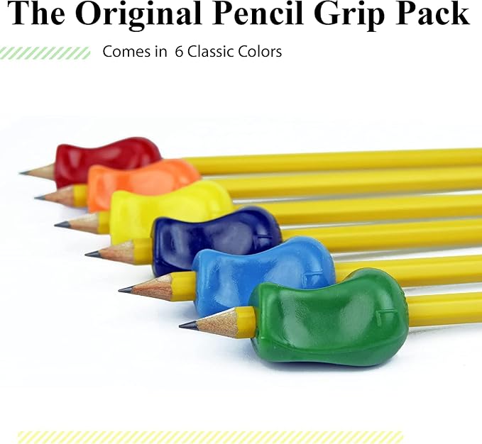 The Pencil Grip Neon, Universal Ergonomic Training Gripper for Righties and Lefties, 12 Count Assorted Colors (TPG-11312)