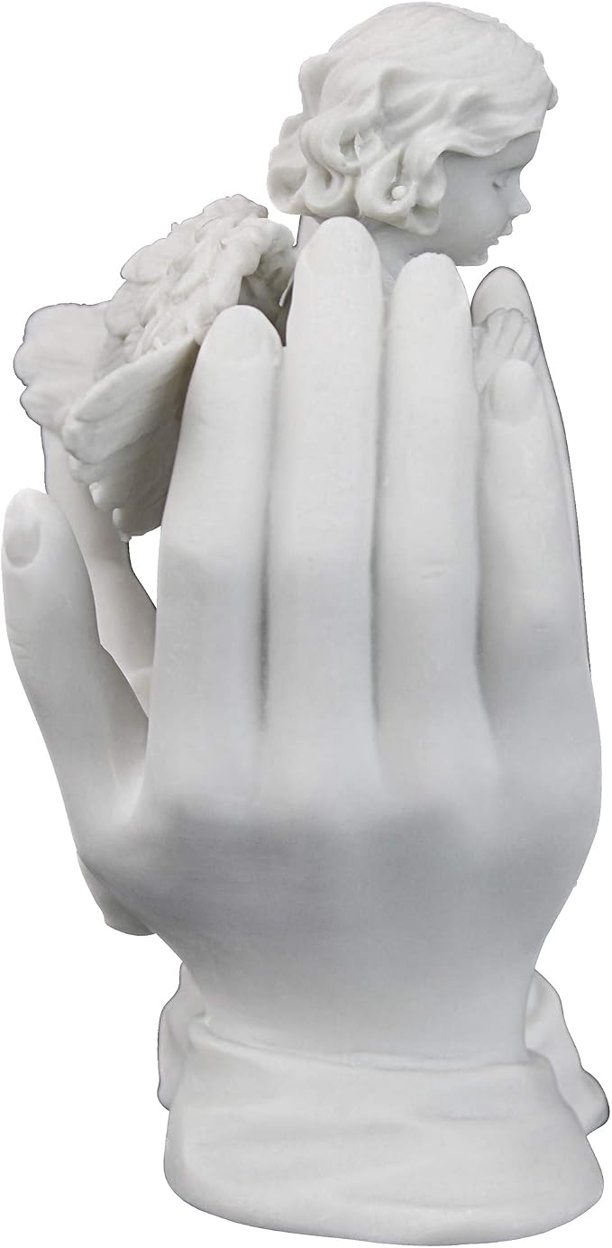 Design Toscano Prayers of an Angel Bonded Marble Statue