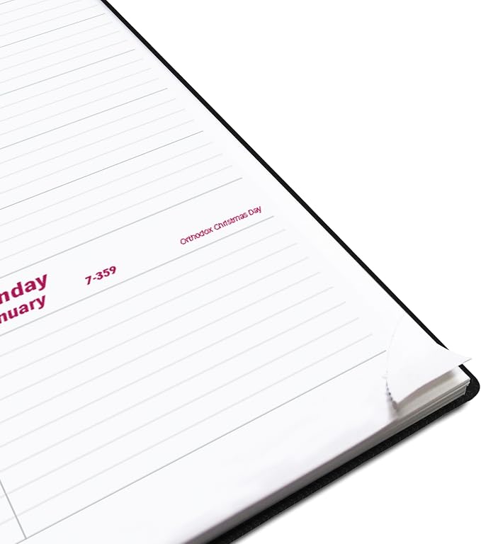 Brownline® 2027 DuraFlex Weekly Planner, Appointment Book, 12 Months, January to December, Twin-Wire Binding, 11" x 8.5", Black (CB950V.BLK)