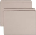 Smead File Folder, Reinforced Straight-Cut Tab, Letter Size, Gray, 100 per Box (12310)