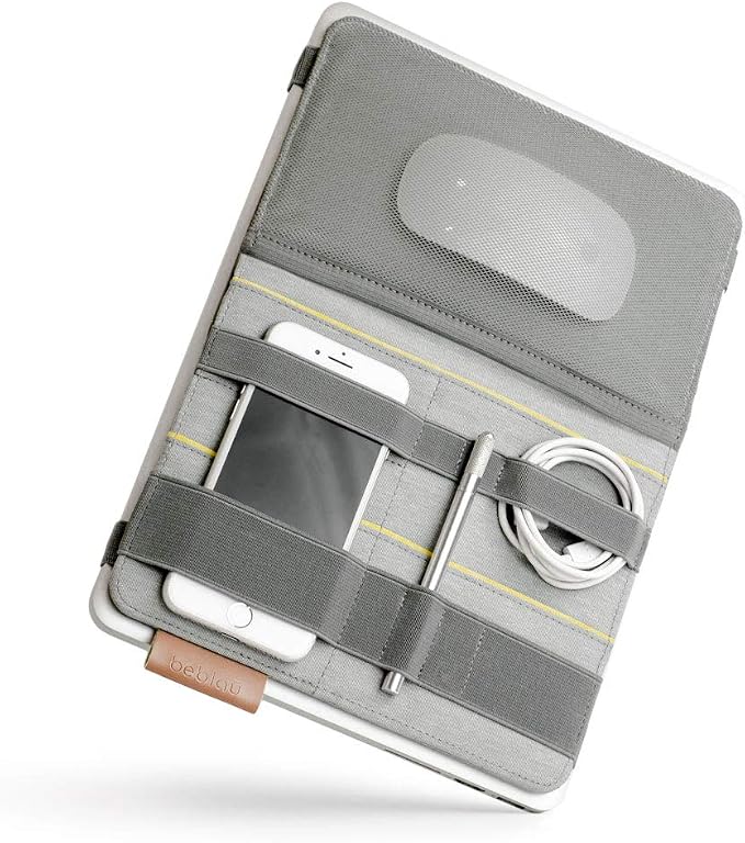 FOLD Portable TECH Organizer attachable to your Devices | Desk Sleeve | Gadget case | Working from Home Essentials | Laptop accessories | Backpack Insert | Portfolio |
