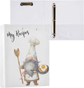 My Recipes Quoted Cute Gnome Recipe Binder 8.5x11 3 Ring Recipe Binders Cookbook Binder Cooking Theme Cook Book Binders with Clipboard&Pockets Large Recipes Organizer for Kitchen, Family