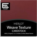 MERLOT—12x12 Textured Cardstock | 80lb Textured Red Scrapbook Paper | Premium Cardstock for Cricut Cutting | 25 Sheets