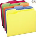 Smead File Folders Letter Sized, 1/3-Cut Tab, Assorted Positions, Letter Size, Assorted Primary Colors, 100 Per Box (11943) (Pack of 5)