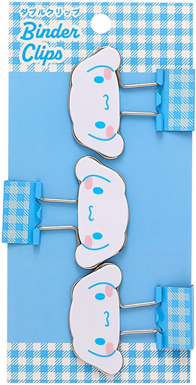 Sanrio 615421 Double Clips, Set of 3, Cinnamon Roll, ABS, Steel