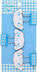Sanrio 615421 Double Clips, Set of 3, Cinnamon Roll, ABS, Steel