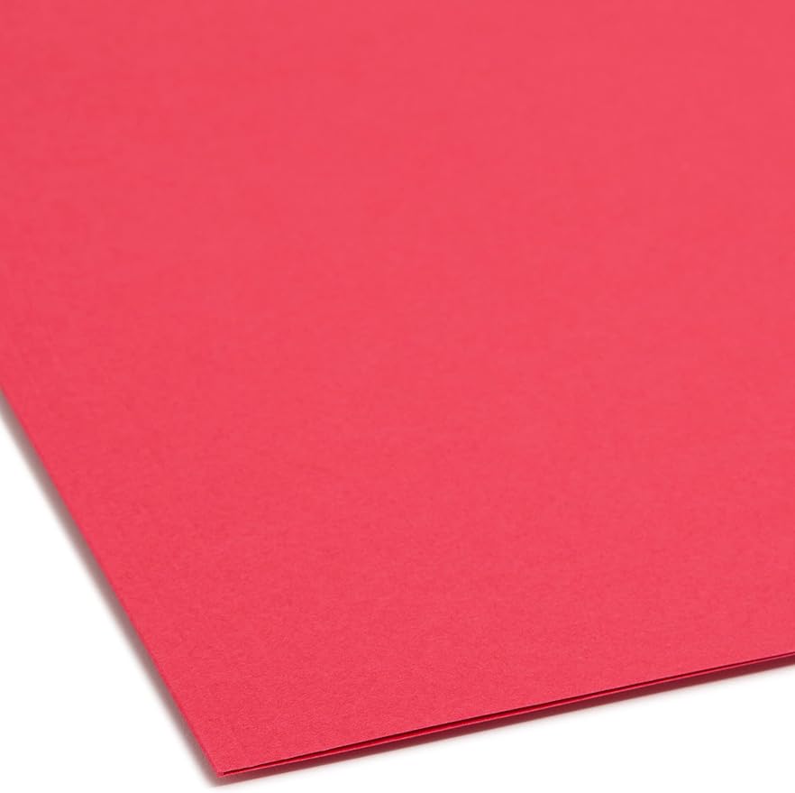 Smead Fastener File Folder, 2 Fasteners, Reinforced 1/3-Cut Tab, Legal Size, Red, 50 per Box (17740) (Pack of 1)