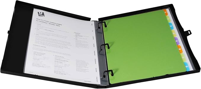 UniKeep 3 Ring View Binder - Binder Case is Fully Enclosed - Available in White, Clear, or Black and in Different Spine Sizes (Pack of 3, Black, 1.0 Inch)