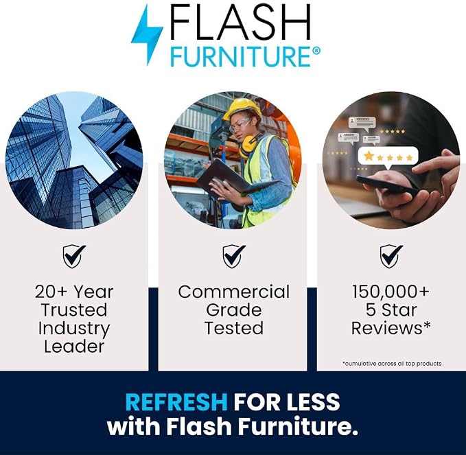 Flash Furniture Computer Desk with Drawer, 42", White/Walnut | Home Office, Writing Desk, Storage Drawer, Bedroom Desk