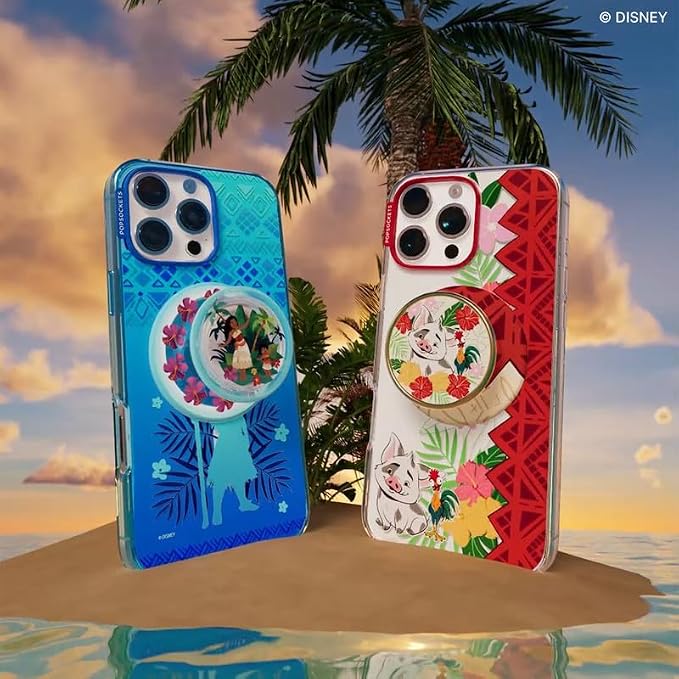 PopSockets Phone Grip for MagSafe, Magnetic Holder- Pua's Paradise | Removable, For Kindle / Android / iPhone, With Magnet, Disney, Mickey Mouse, Minnie, Enamel, Designs