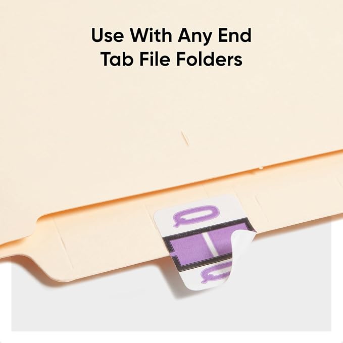 Smead BCCR Bar-Style Color-Coded Alphabetic Label, Q, Label Roll, Lavender, 500 Labels per Roll, (67087)