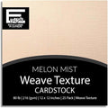 MELON MIST—12x12 Textured Cardstock | 80lb Textured Orange Scrapbook Paper | Premium Cardstock for Cricut Cutting | 25 Sheets
