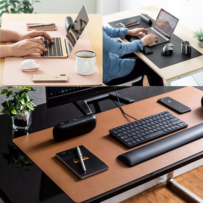 Leather Desk Pad& Monitor Stand