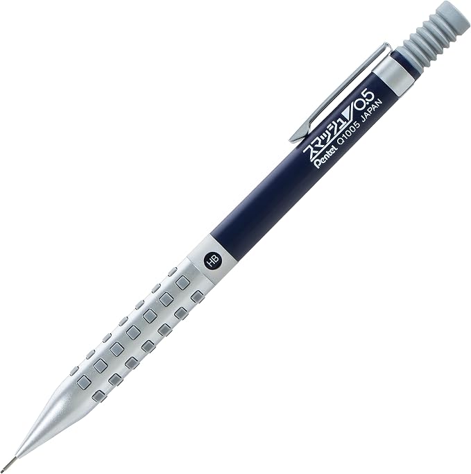 Pentel Smash Drafting Mechanical Pencil (0.5mm) - Special Edition Silver and Navy w/Tube