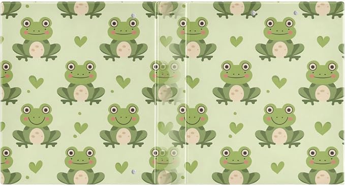 ALAZA 3 Ring Binder Frog Cute Animal Clipboard Round Ring Binder Holds 1.5 Inch Three Rings Binder Heavy Duty Binders for School Office Supplies, 1Pack