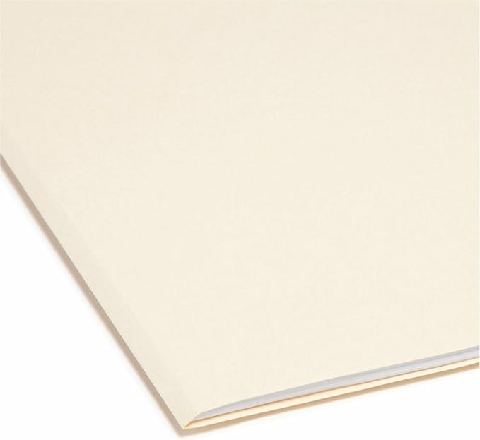 Smead SuperTab File Folder, Oversized 1/3-Cut Tab, Letter Size, Manila, 100 Per Box (10301)