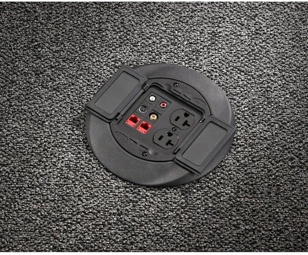Hubbell Wiring Device-Kellems Box Cover, Floor Box Type, 2 Gang, Aluminum, Flush Cover Type S1CFCBL - 1 Each