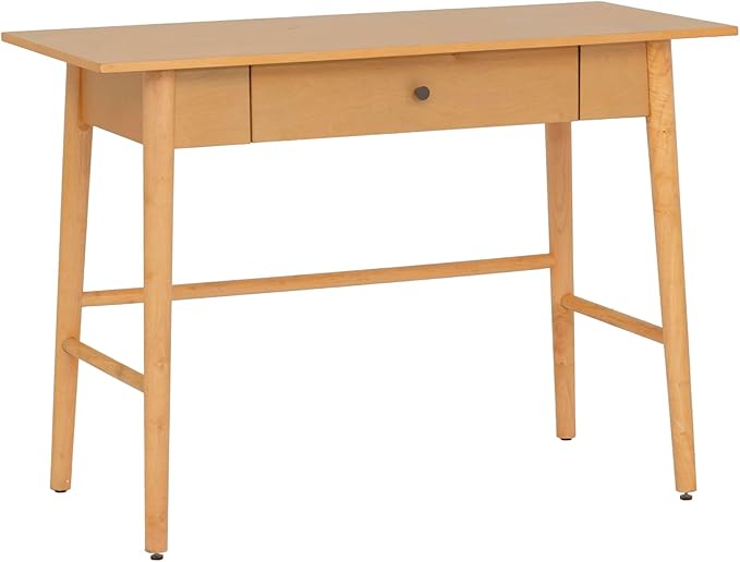 Linon Melissa Natural Wooden One Drawer Writing Desk