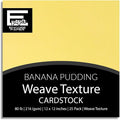 Banana Pudding—12x12 Textured Cardstock | 80lb Yellow Textured Scrapbook Paper | Premium Cardstock for Cricut Cutting | 25 Sheets