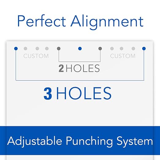Swingline 3 Punch Heavy Duty, 40 Sheet Capacity Three Hole Puncher 3 Ring, Adjustable 2-4 Hole Paper Punch, Black (74450) (Pack of 2)