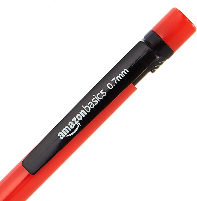 Amazon Basics Mechanical Pencils 0.7mm For Writing, Drawing, Bulk Office and School Supplies, Multicolor, 48-Pack